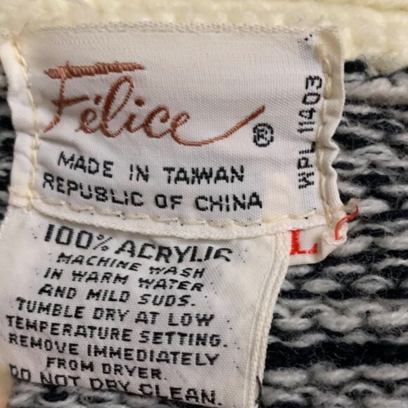 Vintage Marilyn Monroe Sweater Cardigan - Mexican Style Womens SZ L By Felice - Picture 3 of 8